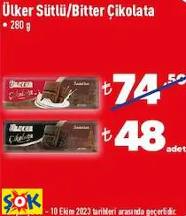 ÜLKER SÜTLÜ/BİTTER ÇİKOLATA • 280 G